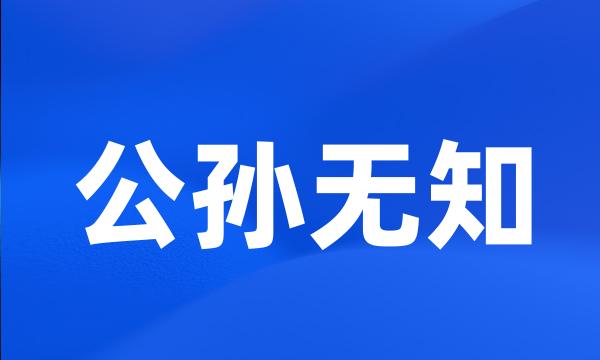 公孙无知