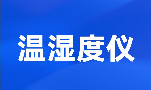 温湿度仪