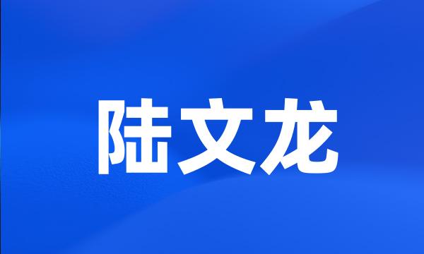 陆文龙