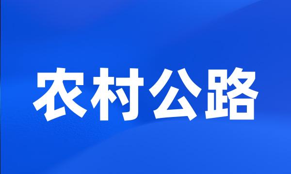 农村公路