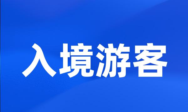 入境游客