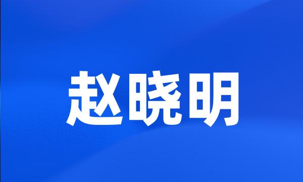 赵晓明