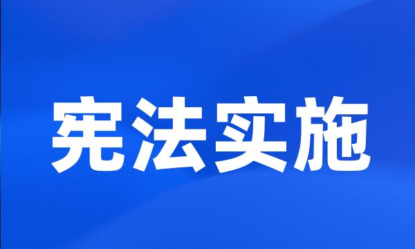 宪法实施