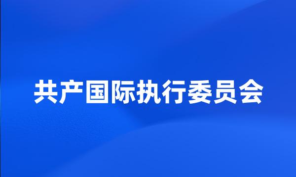 共产国际执行委员会