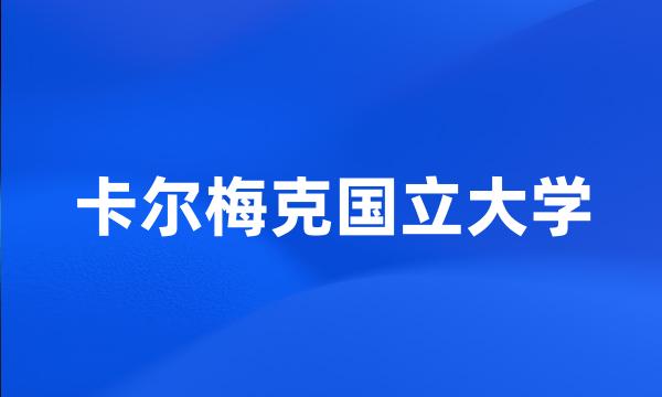 卡尔梅克国立大学