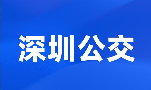 深圳公交