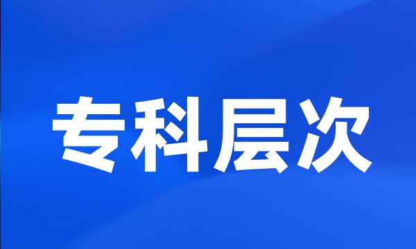 专科层次