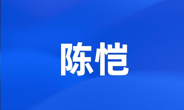 陈恺