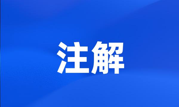 注解