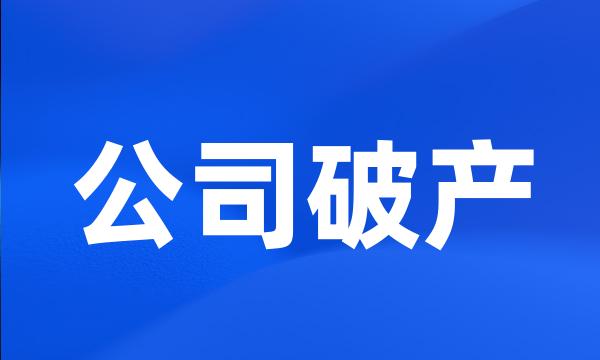 公司破产