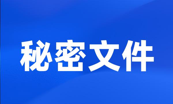 秘密文件