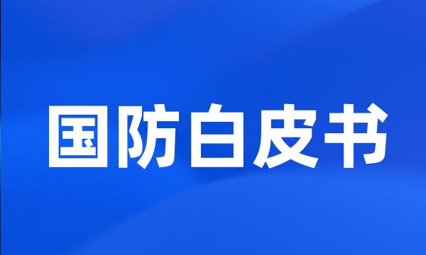 国防白皮书