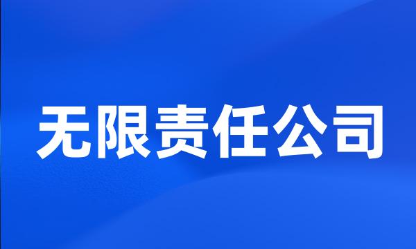 无限责任公司