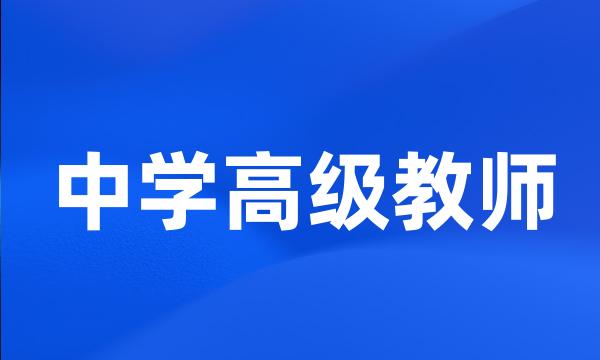 中学高级教师