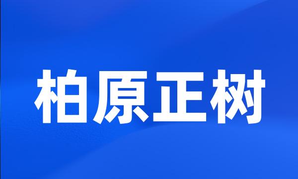 柏原正树