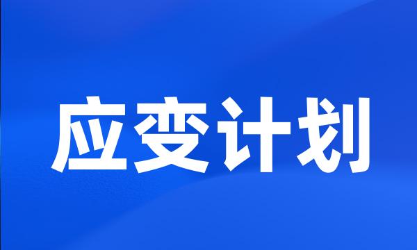 应变计划