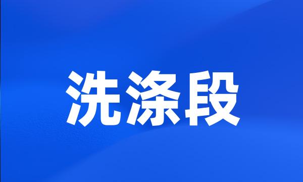 洗涤段