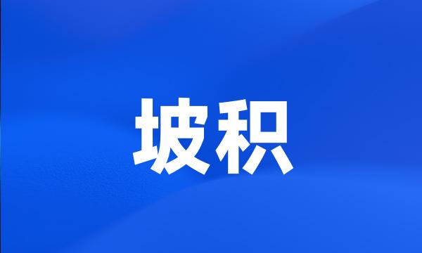 坡积