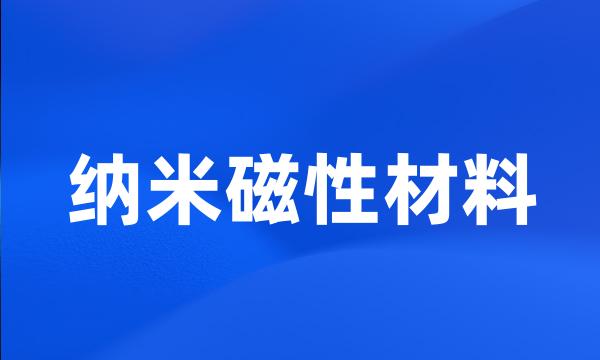 纳米磁性材料