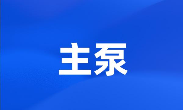 主泵