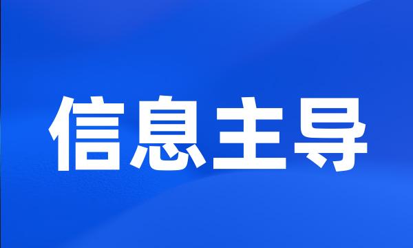 信息主导