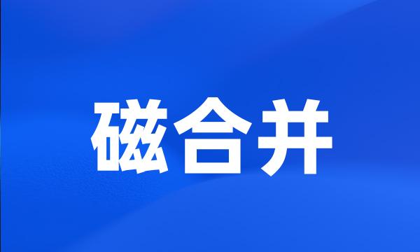 磁合并