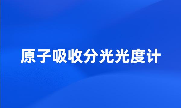 原子吸收分光光度计