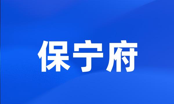 保宁府