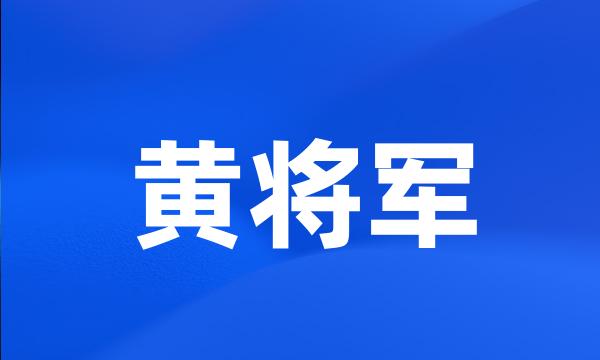 黄将军