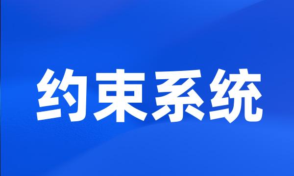 约束系统