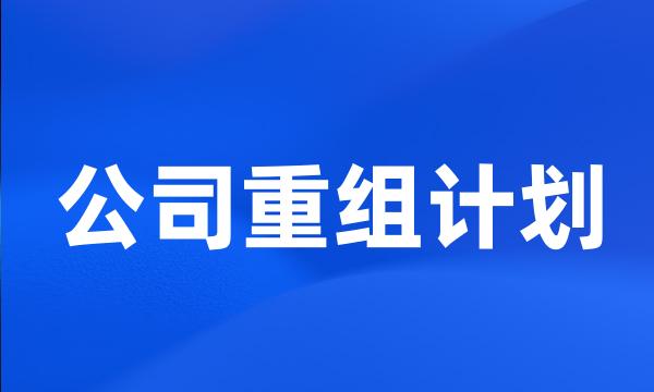 公司重组计划