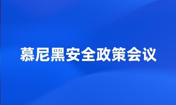 慕尼黑安全政策会议