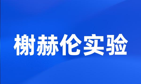 榭赫伦实验