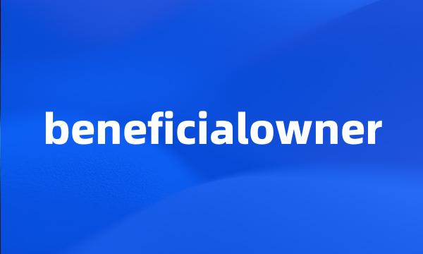 beneficialowner