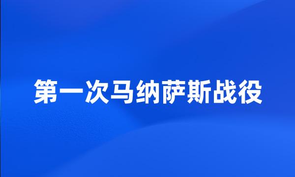 第一次马纳萨斯战役