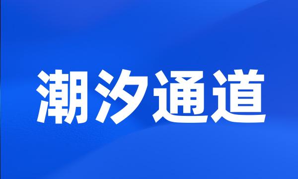 潮汐通道