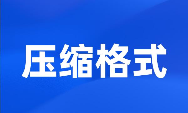 压缩格式