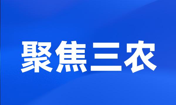 聚焦三农