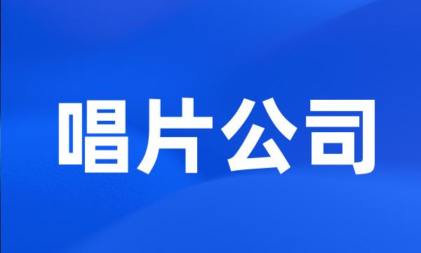 唱片公司