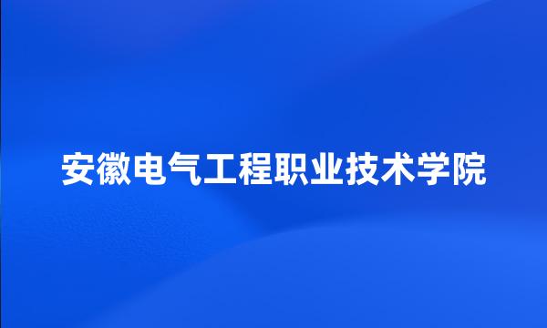 安徽电气工程职业技术学院