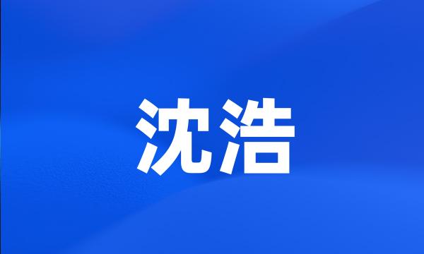 沈浩