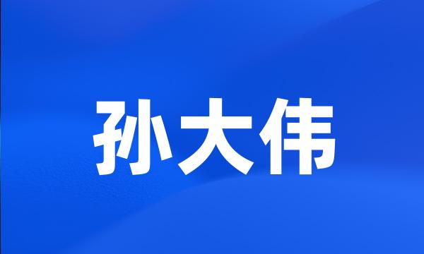 孙大伟