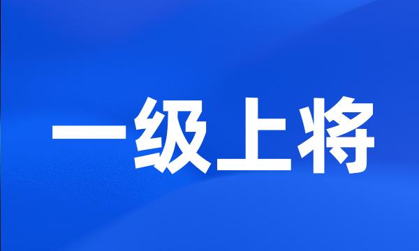 一级上将