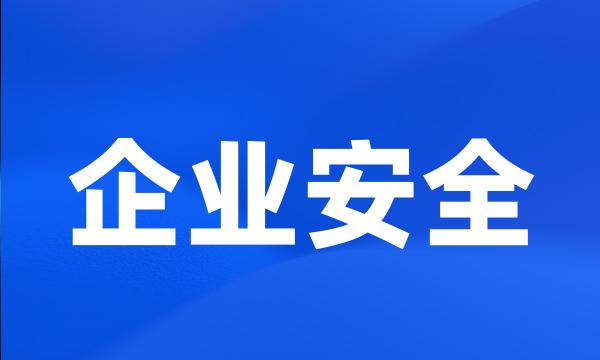 企业安全