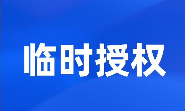 临时授权