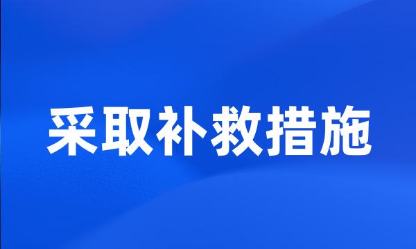 采取补救措施