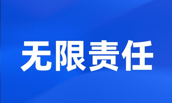 无限责任