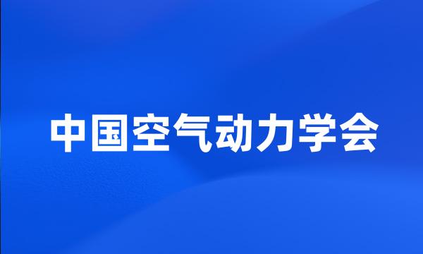 中国空气动力学会