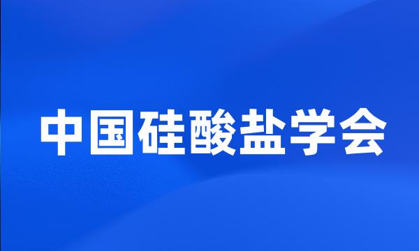 中国硅酸盐学会