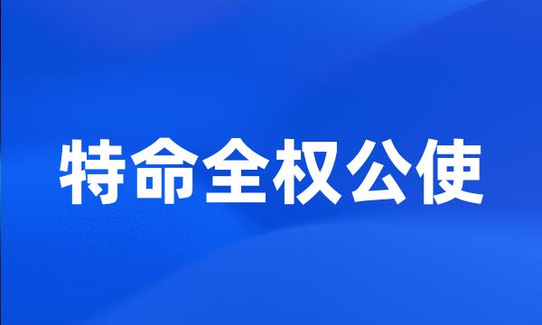 特命全权公使